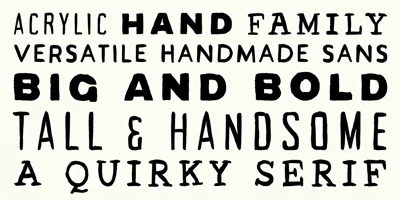 Acrylic Hand Font