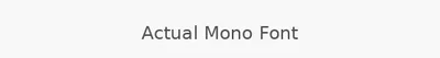 Actual Mono Font