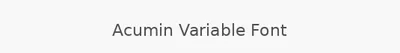 Acumin Variable Font