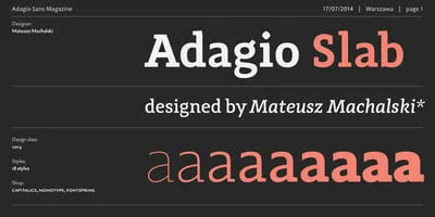 Adagio Slab Font