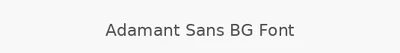 Adamant Sans BG Font