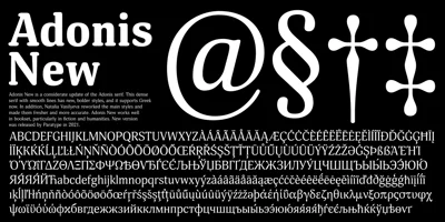 Adonis New Font