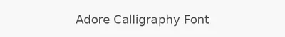 Adore Calligraphy Font