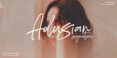 Adusian Signature Font