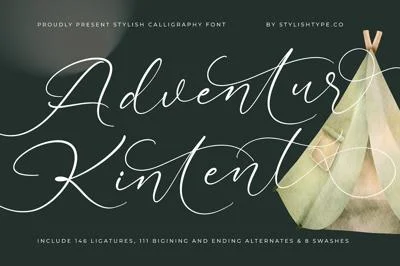 Adventur Kintent Stylish Calligraphy Font