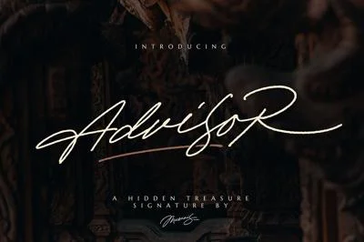 Advisor - Treasure Signature Font