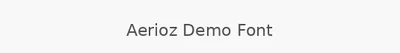Aerioz Demo Font