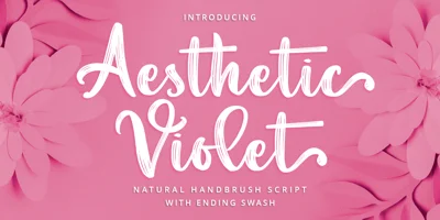 Aesthetic Violet Font