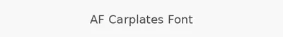 AF Carplates Font