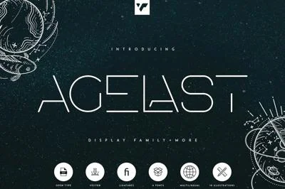 Agelast Display Family + 10 Graphics