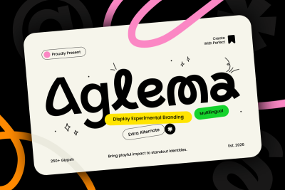 Aglema - Display Experimental Font