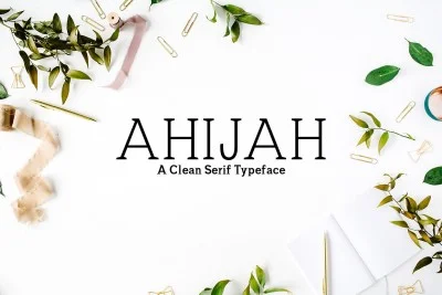 Ahijah A Clean Serif Font Family Free Download