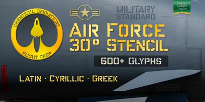 Air Force 30 Stencil Font