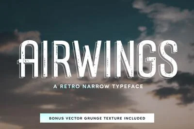 Airwings Army Retro Font + Freebie