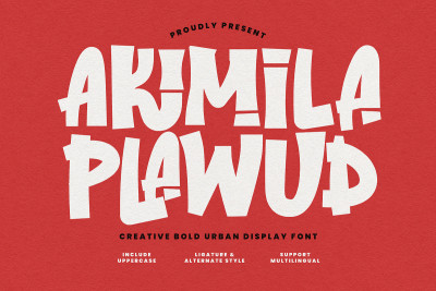 Akimila Plawud Bold Urban Display Font