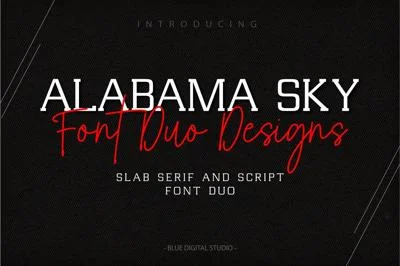 Alabama Sky FontDUO Serif & Script