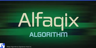 Alfaqix Algorithm Font