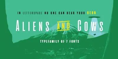 Aliens & Cows Font