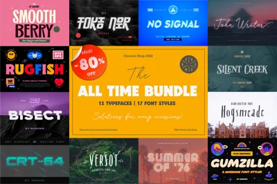 All Time Bundle | Unique Fonts