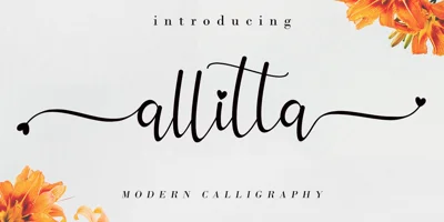 Allitta Calligraphy Font
