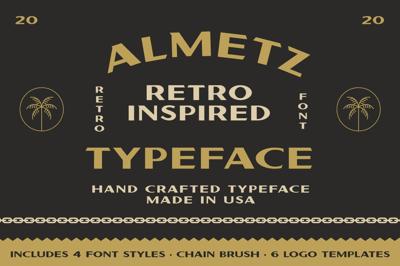 Almetz Typeface | Vintage Font Free Download