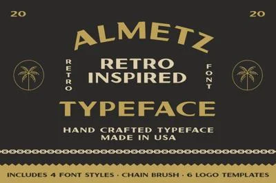 Almetz Typeface | Vintage Font