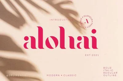 Alohai Feminim Serif Typeface