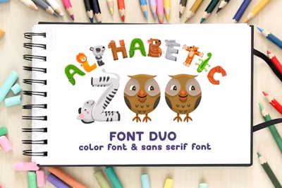 Alphabetic Zoo - font duo Free Download