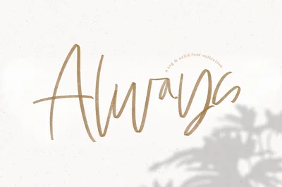 Always - SVG & Solid Script Font