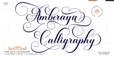Amberaya Calligraphy Font