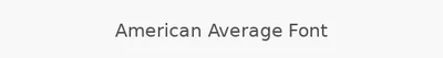 American Average Font