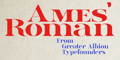 Ames' Roman Font