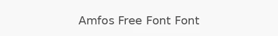 Amfos Free Font Font