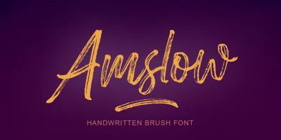 Amslow Brush Font