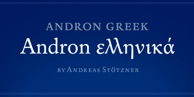 Andron 1 Greek Corpus Font