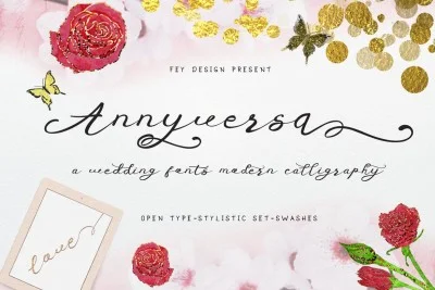 Anniversa Wedding Font