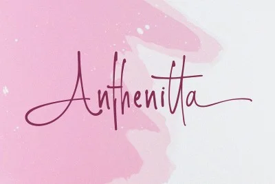 Anthenitta Handwriting Font