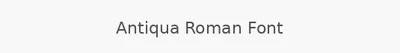 Antiqua Roman Font