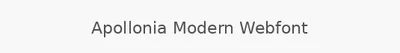 Apollonia Modern Webfont