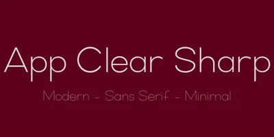 App Clear Sharp Font