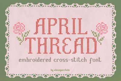 APRIL THREAD - Cross-Stitch Font