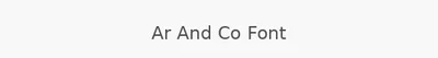 Ar And Co Font