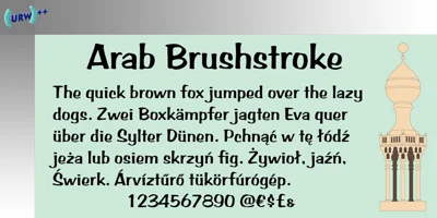 Arab Brushstroke Font