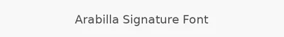 Arabilla Signature Font