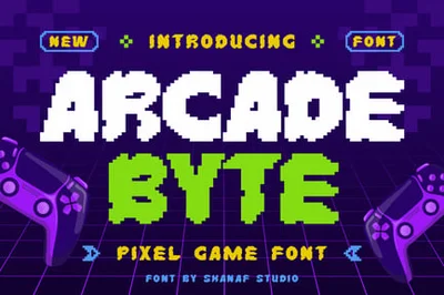 Arcade Byte – Pixel Game Font