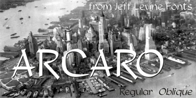 Arcaro JNL Font