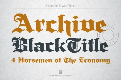 Archive Black Title Font