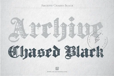Archive Chased Black Font