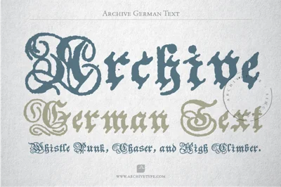 Archive German text Font