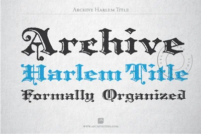 Archive Harlem Title Font